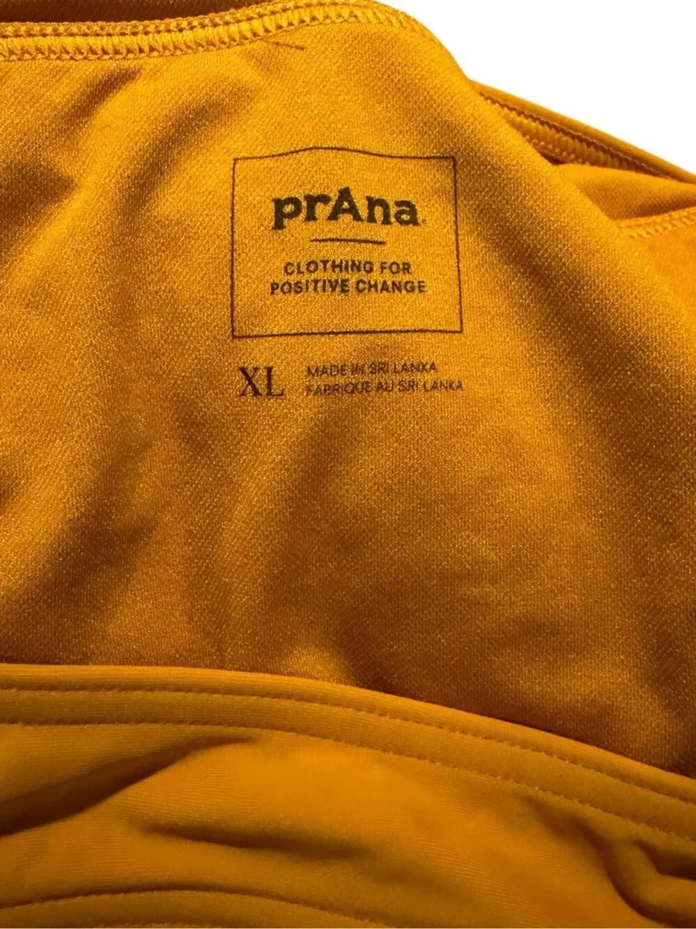prAna Ramba Swim Bottoms XL Amber Yellow Mid Rise Bikini Bottoms